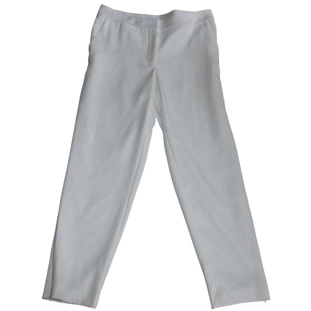 Yigal Azrouel White Dress Pants Slacks Ankle Zipper Women's Size 8 Made in USA